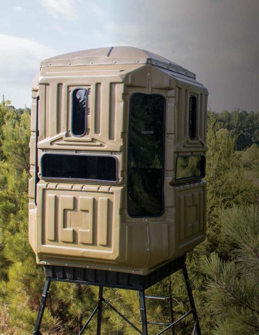 Advantage Hunting - Dual Threat Bow/Gun Hunting Blind, 2-Person w/10' Steel Tower