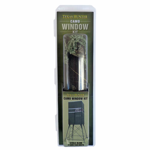 Camo Window Film Kit for Texas Hunter Single 4x4 Hunting Blinds, (4) Sheets
