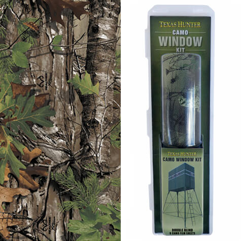 Camo Window Film Kit for Texas Hunter Double 4x8 Deer Blinds, (6) Sheets