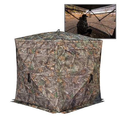 Rhino Blinds - Rhino 180 - See Thru Hunting Blind - Real Tree Edge