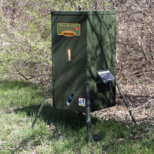 SF300: Texas Hunter 300 lb. Hideaway Stand and Fill Directional Deer Feeder