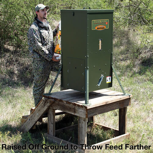 SF300: Texas Hunter 300 lb. Hideaway Stand and Fill Directional Deer Feeder