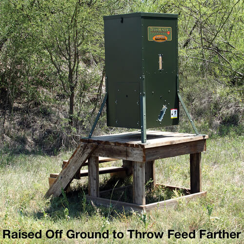 SF300: Texas Hunter 300 lb. Hideaway Stand and Fill Directional Deer Feeder