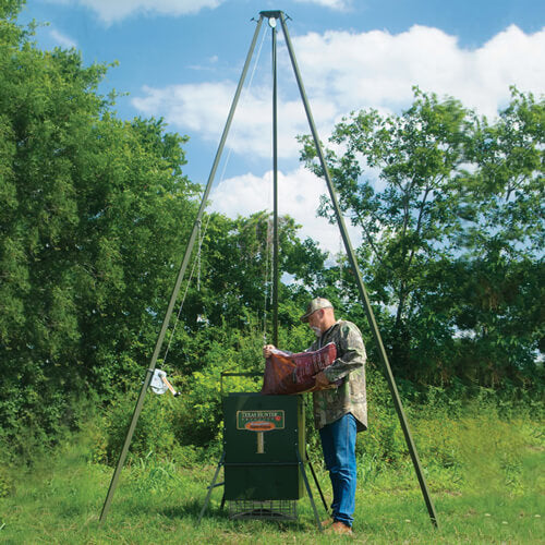 TF300EZLFT: Texas Hunter 300 lb. Trophy Deer Feeder with EZ Lift System