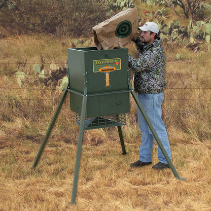 Texas Hunter 300 lb. Trophy Deer Feeder with 4 Foot Legs