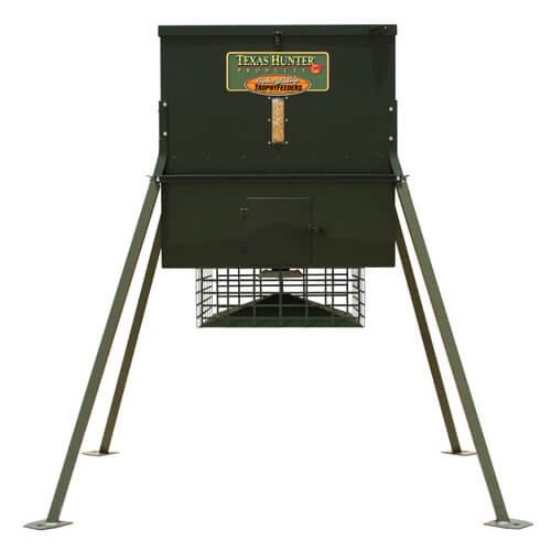 TF650L4: Texas Hunter 650 lb. Trophy Deer Feeder with 4 Foot Legs