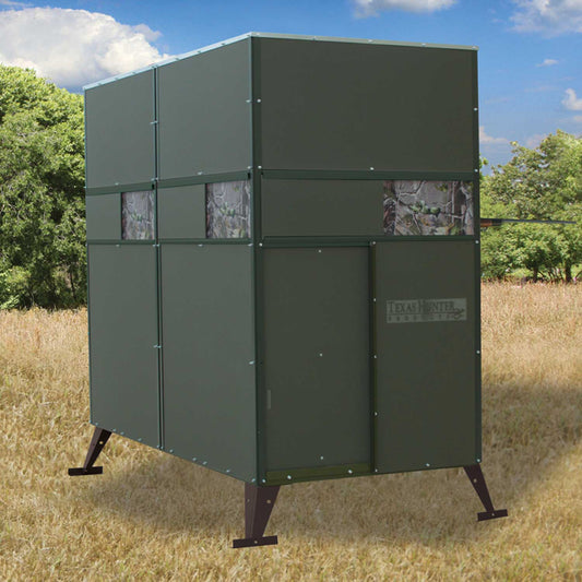 DDBG: Texas Hunter Trophy Ground Blind Double 4' x 8' with Ground Legs